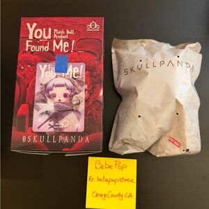 RATTY BEAR - Skullpanda You Found Me! Series Plush Doll Pendant